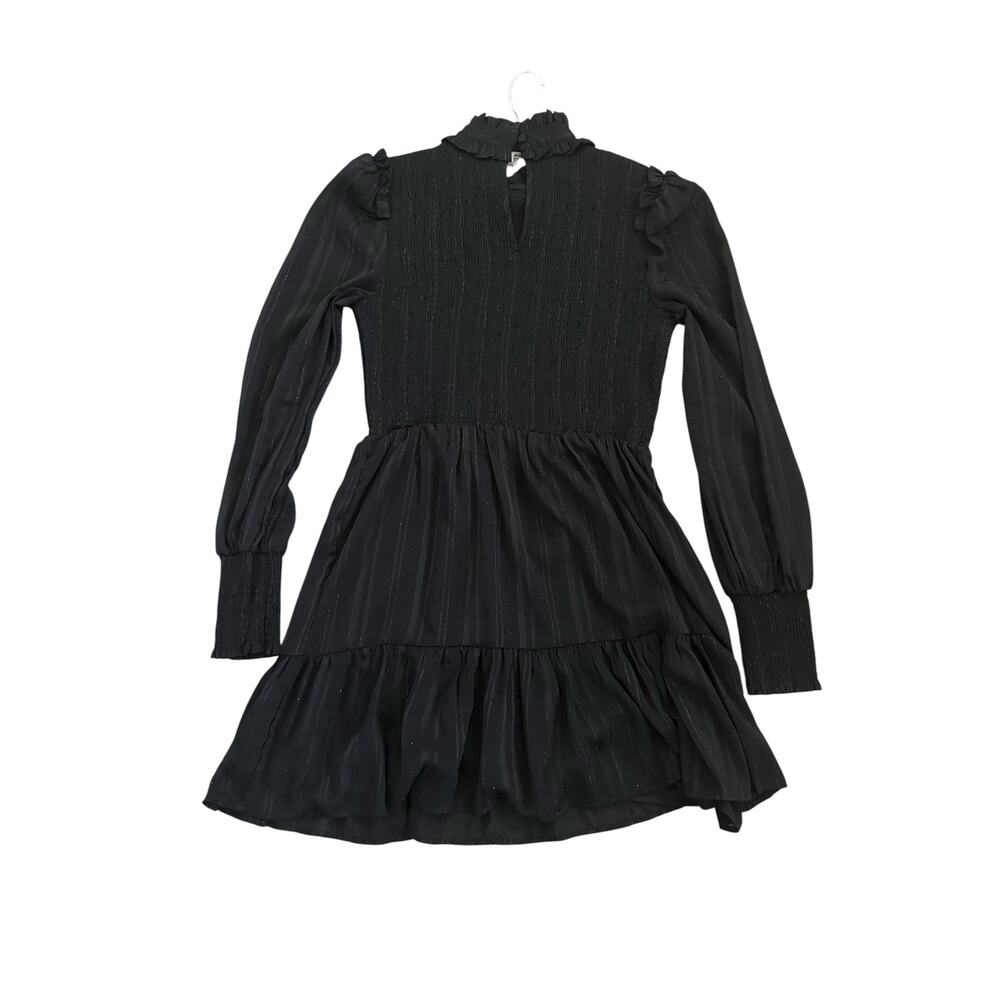 Lulus Heartful Romance Black Striped Smocked Long Sleeve Mini Dress - Picture 4 of 11